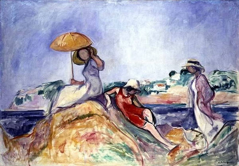Donne in riva al mare, 1910